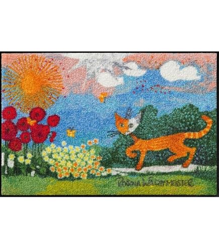 Rosina Wachtmeister Fussmatte Türvorleger Katzen Springtime waschbar