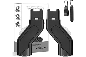 Henkgo Upper Adapter Compatible with UPPAbaby Vista and Vista V2 and Vista V3 Strollers/Bassinet, Toddler Seat, Aria, Mesa V2, or Mesa Max Infant-Secure (Car Seats Accessories 1Set+2 Pcs Stroller