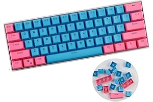 SUNZIT 61 Keycaps Keys Backlight Keycaps Claviers Mécaniques PBT Keycap pour Ducky / RK61 / ALT66 /GH60 / Annie/Keyboard Poker Keys (Le Clavier n'est Pas à Vendre)