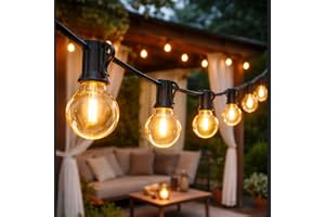 MIRATIC Dimbar LED-ljusslinga Girlande med Fjärrkontroll – 9 ljuslägen Justerbar Ljusstyrka Utbytbara Plastlampor för Trädgård Gård Bistro och Hem IP44 (25)