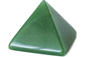 Mina Heal Crystal Pyramid of Natural Green Aventurine Jade Chakra Piedra curativa, 1.5 Pulgadas