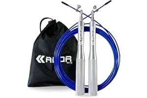 AGOR PRO - Comba Crossfit - Comba de Saltar - Comba Boxeo - Jump Rope - Cuerda Saltar Crossfit Hombre y Mujer - Corda Pular - Speed Rope Crossfit - Skipping Rope - Comba Profesional 2 Cables y Bolsa