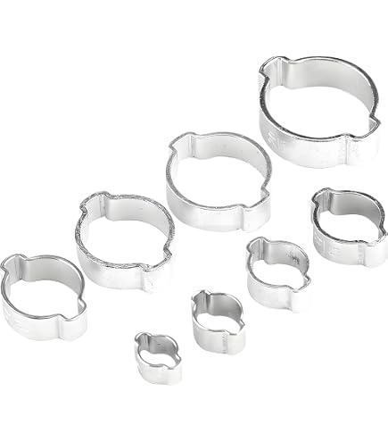 Lot De 10 Colliers De Serrage Double Oreille 11-13 Mm – Acier Inoxydable 304, Pour Tuyaux, Uxcell