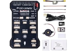 Radiolink PIXHAWK 2.4.8 Flight Controller, Support OSD and Date telemetry, Automation Software Tested FC with 2S-12S Power Module, FC for Rotary/2-8 Copter/Fixed Wing/VTOL/Car/Boat/Robot/Mower