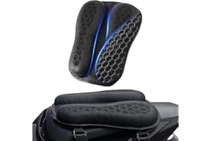 AriKroii Foldable Motorcycle Gel Seat Cushion Universal,3D Honeycomb Motorcycle Seat Cushion,Shock Absorption & Breathable, Motorcycle Gel Seat Pad Suitable for Long-Distance Travel