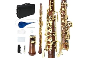 Yinfente Professionelle Oboe C Schlüssel links F Resonanz halbautomatisch Palisander Oboenkoffer + Oboenteile Holz (Palisander)