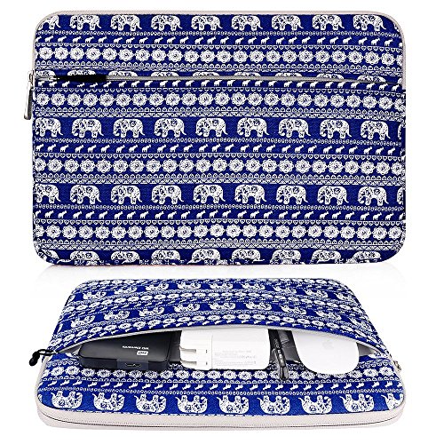 BOVKE 13-13.3 Inch Wasserdichtes-Gewebe Laptop-H¨¹lse-Tasche Notizbuch-Tragetasche F¨¹r MacBook Pro 13.3-inch Retina Display MacBook Air 13.3" Surface Book 12.9-inch iPad Pro Acer Asus Dell HP Chromebook,Blue