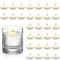 32 Bougies Flottantes Blanches Non Toxiques – Pour Piscine, Mariage, Centre De Table, Fête | Bougies étanches Longue Durée