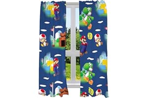 Franco Ensemble de Rideaux de fenêtre pour Chambre d'enfant, 208,3 x 160 cm, Super Mario