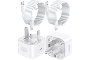 MAXZIQF iPad Charger and Plug, 2 Pack 20W USB C Fast Charger and Cable 2M, Type C Power Adapter for iPad Pro 12.9" 2022-2025/11" 2021-2024, iPad Air 11" 6th/10.9" 4th/5th, iPad Mini 7th/6th, iPad 11th/10th
