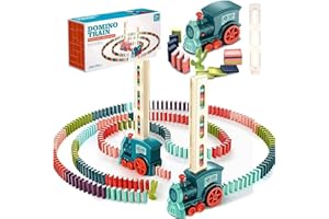 XINRONGDA Set Trenino Domino da 100PZ Blocchi Domino Trenino Automatico, Gioco di distribuzione Automatica del Rally, giocattolo educativo per la prima infanzia adatto a bambini di età superiore a 3 anni