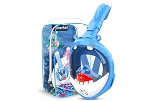 Dancial, máscara de Buceo para niños, Máscara de esnórquel para niños, 180° HD, antivaho y antifugas, máscara de Buceo, máscara de Buceo, Juego de esnórquel para 4-12 años