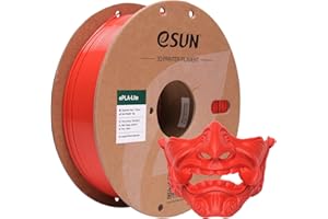 eSUN PLA Filament 1.75mm, 3D Printer Filament PLA Dimensional Accuracy +/- 0.03mm, 1KG Spool (2.2 LBS) 3D Printing Materials for Most FDM 3D Printers,Red