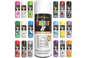 Classic Signature - 1 x White Matt All Purpose Aerosol Spray Paint 400ml Quick Drying Spray, Fast Dry and Excellent Coverage for Metal, Wood, Plastic and More