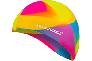 Aqua Speed Bunt Set - Gorro de baño + Pequeño Toalla de Microfibra | Colorida | Silicona | Gorra de natación | Adultos | Niños | Unisexo