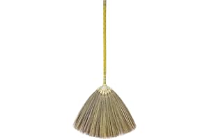 SN SKENNOVA - Asiatischer Besen Thai Muster Vintage Retro Natur Gras Besen handgefertigt (gelb)