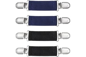 Hocadon Mobci Clips de Cárdigan para Suéter - 4 Pinzas para Hombre y Mujer, Adultos y Niños - Accesorios para Guantes en 2 Colores