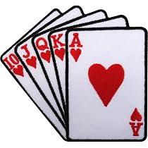Toppa Ricamata Con Carta Da Poker, Da Stirare, Con Asso Di