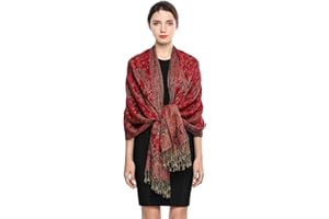 EASE LEAP Women Pashmina Shawls and Wraps Winter Reversible Paisley Hijab Ladies Scarves