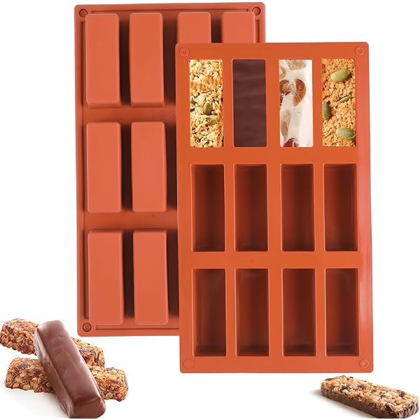 Stampo Rettangolare In Silicone - 2 Pezzi Per Barrette Di Cereali