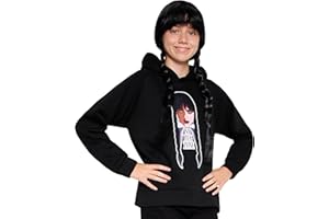 Wednesday Sudadera Niña Miércoles Addams - Sudadera con Capucha Cómoda - Ropa Niña y Chica Adolescente 7-16 Años