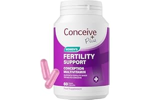 CONCEIVE PLUS Fertility Supplements for Women | Support Hormone Balance, Regulation & Female Reproductive System | 21 Prenatal Vitamins for Women | Folic Acid, Maca Root, Myo-Inositol | 60 Capsules