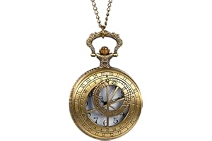 Lancardo Orologio Quarzo da Tasca Catena Uomo Donna Quadrante Digitale Costellazioni Traforato Non Impermeabile