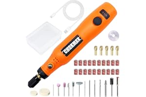 CHOKMAX Mini Multifunktionswerkzeug, 3.7 V Li-Ion Mini-Drehwerkzeug-Set mit variabler Geschwindigkeit, 42pcs Zubehör-Set Elektrische Drehschleifmaschine zum Polieren, Reinigen und Gravieren