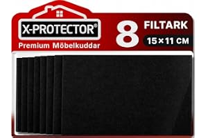 Filtkuddar för möbler X-PROTECTOR - 8 Pack 15 x 11 x 0.4 cm | Premium Självhäftande filtkuddar! Klipp Möbeltassar för alla go
