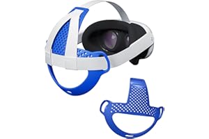 NUHFUFA Coussin de Soutien pour la tête Compatible avec Quest 3, Casque VR Confortable Tapis de Soutien pour la tête pour Elite Strap Léger et antidérapant Accessoires pour Jeux VR améliorés(Bleu)