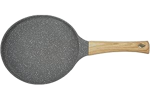 Glomora Poêle à Crêpes 20 cm,Crêpière avec Revêtement Antiadhésif,poignée en bakélite,Tous Feux dont Induction