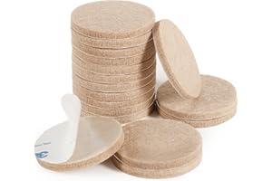 SHINTOP Furniture Pads Floor Protector,18 PCS 50mm Felt Chair Feet Pads 5mm Thick Sliders to Protect Your Wood Floors(Beige)