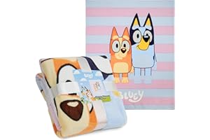 ‎BLUEY BlueY Fleece Kuscheldecke Mädchen & Jungen, Kinder Kuscheldecke Flauschig, 130x150 cm
