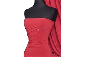 Premium Quality Soft Touch Jersey Stretch Dressmaking Fabric Sold by The Metre 50+ Colours in Stock Same Day Dispatch by Tia Knight Q36 (Tomato Red, 1 Metre)