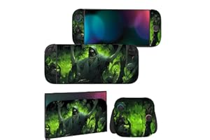 ‎PLAYVITAL PlayVital Komplettschutz Folien-Set für Nintendo Switch 2 Konsole & Joy Con, Individuell gestaltete Vinyl-Aufkleber Zubehör für Nintendo Switch 2, Dock und Handgriffe – Demonic Revelry