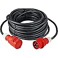 as - Schwabe CEE Extension Cable, 400 V / 16 A, H07RN-F 5G1.5, Black, IP44 Black, for Commercial and Building site use, 60366