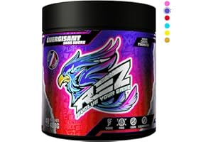 Rez | Energy Drink en Poudre | Boisson Énergisante SANS Sucre | Colorants et Arômes Naturels | Fabriqué en France | 40 Shakers en 1 Pot (400 g (Lot de 1), Cassis Framboise)