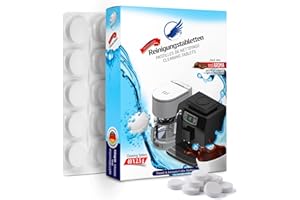 MEHRZAD Tabletki czyszczące do w pełni automatycznych ekspresów do kawy, 40 sztuk po 2,5 g, pakowane pojedynczo, kompatybilne z Jura, Siemens, Bosch, Miele, Melitta, WMF, Philips, Saeco, Made in Germany