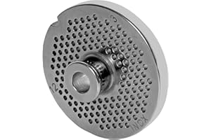 Wolfcut INOX - Dischi perforati con mozzo, compatibili con tritacarne Hendi Kitchenline 12 (3,0 mm)