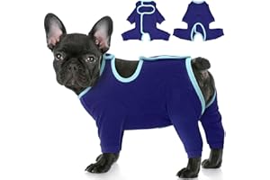 IECOii Tutina Post Operatoria Cane,Vestito di Recupero per Animali Domestici,Tuta da Recupero Cani Body Post-Operatorio Vestito Recupero Protezione per Malattie Pelle Ferite Cani Cura Chirurgica,S