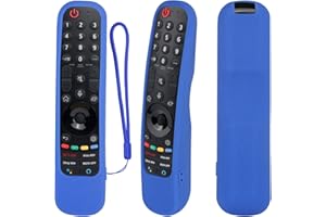 YiBiChin Etui ochronne do telewizora LG AN-MR23GN(2023) MR21GA(2021) MR22GA (2022), antypoślizgowe silikonowe etui, nadające się do prania, niebieskie