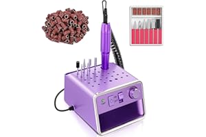 alle's Fresa per unghie,Fresa per unghie professionale elettrica,Fresa per unghie in gel,20000 giri/min, Macchina professionale, compatta e portatile(viola)..