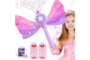 Aooess Toys for 3+ Year Old Girls Kids: Bubble Wand Bubbles Machine for Kids Light Up Music Gifts for Age 3 4 5 6 7 8 Years Old Birthday Presents Toy for Toddler Ages 3-8 Outdoor Bath Bubble Maker