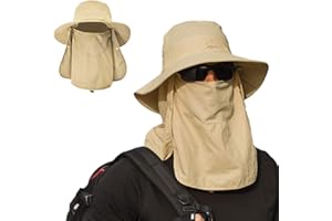 TMEOG Sombrero para el Sol Hombre Mujer Gorra Nuca Protección UV Solar con Protector de Cuello, Sombrero Pescador de Pesca Trekking Senderismo Safari Verano