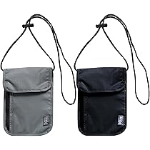 JSTHHTT 2 Pcs Neck Pouches - Phone Pouch with Neck Strap, RFID