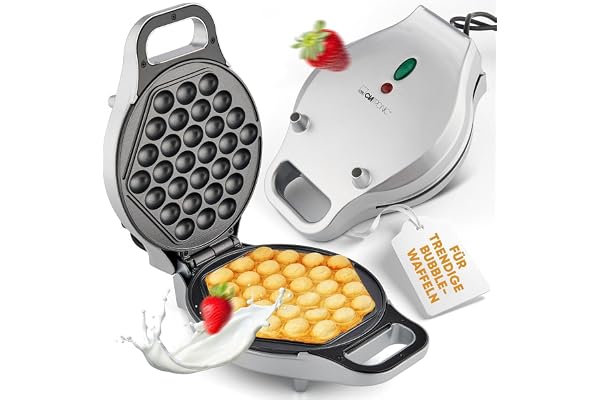 Clatronic® Gaufrier pour gaufres à bulles tendance | Gaufrier à bulles avec fonction rotative à 180° pour des résultats de cuisson homogènes | Machine à gaufres avec surface de cuisson antiadhésive |