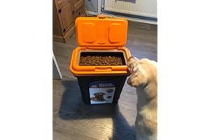 PILOT IMPORTS Pet Dry Food Storage Bin Container Dog Cat Animal Bird Seeds Storage Box Tub (Orange)