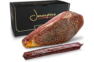 ‎JAMONPRIVE Serrano Schinken Am Stück 1kg + Chorizo Iberico – Serano Schinken Gereift, Sofort Servierbereit, Gourmet Geschenk Tapas, Familienfeiern Oder Als – Jamon Jamon Serrano, Spanischer Schinken