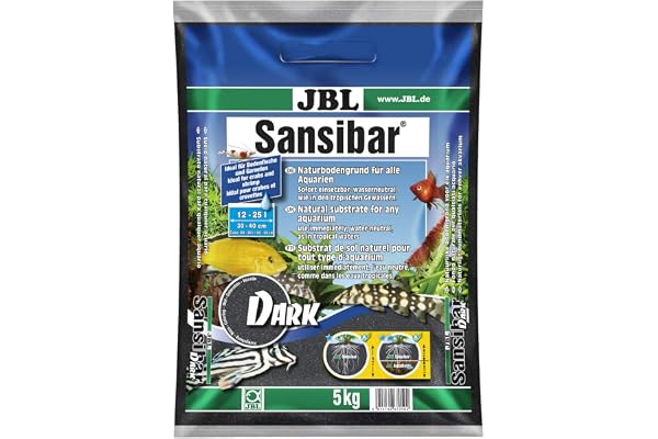 JBL Sansibar Substrat/Gravier pour Aquariophilie Foncé 5 kg