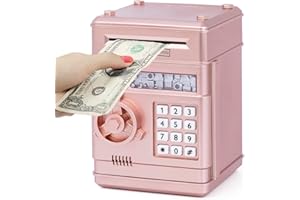 Highttoy Hucha Cajero Automatico Caja de Monedas Hucha Caja Fuerte para Niños